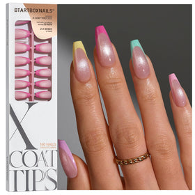 BTArtboxnails XCOATTIPS brighter pastel French tips for long wear