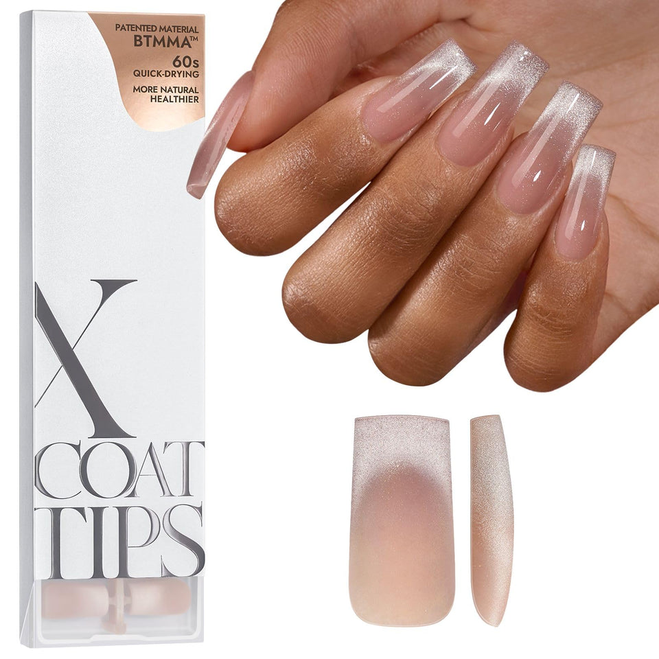 BTArtboxnails XCOATTIPS cat eye French tip nails for salon-style manicure
