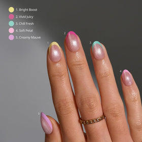 BTArtboxnails XCOATTIPS five-color set enables beach, picnic, or party style changes.