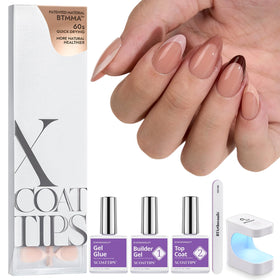 BTArtboxnails XCOATTIPS kit packaging for a DIY French manicure.