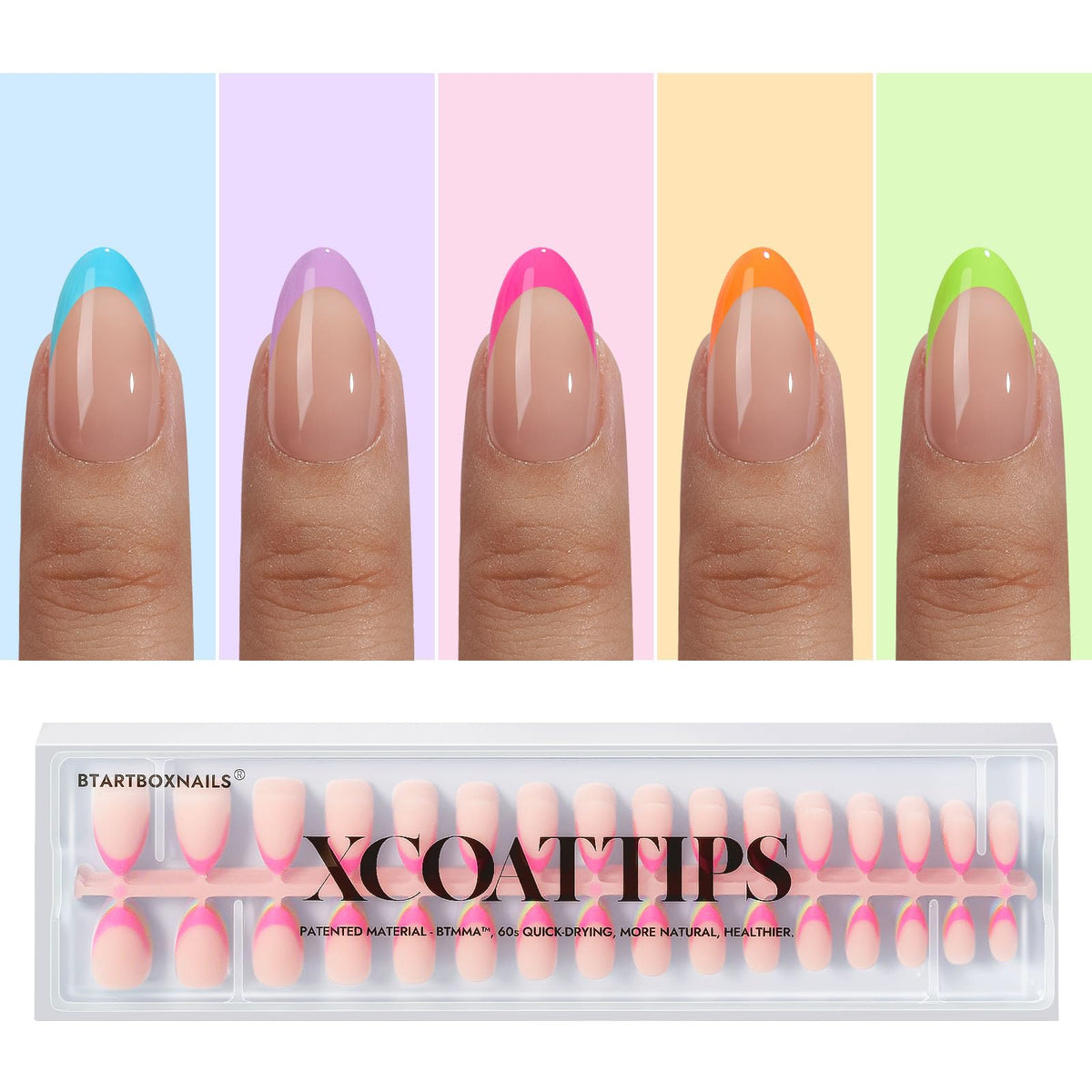 BTArtboxnails XCOATTIPS French tips on natural neutrals for at home French manicure