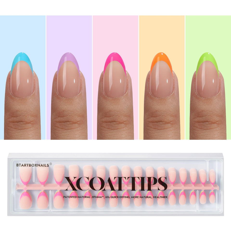 BTArtboxnails XCOATTIPS French tips on natural neutrals for at home French manicure