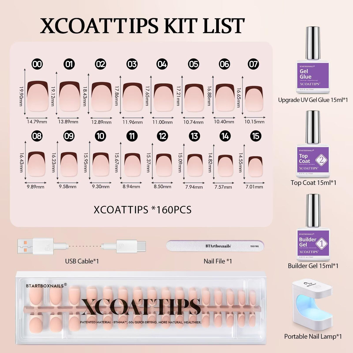 BTArtboxnails XCOATTIPS pre-applied base coat speeds up at-home manicures.