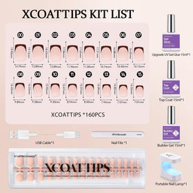 BTArtboxnails XCOATTIPS pre-applied base coat speeds up at-home manicures.