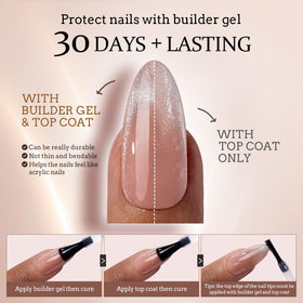 BTArtboxnails XCOATTIPS pre-applied primer and base coat visible on nails