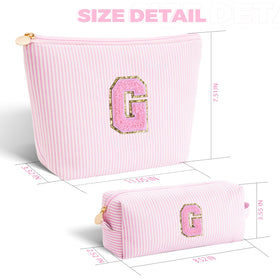 Btffitting canvas makeup bag small with handle for easy daily carry.