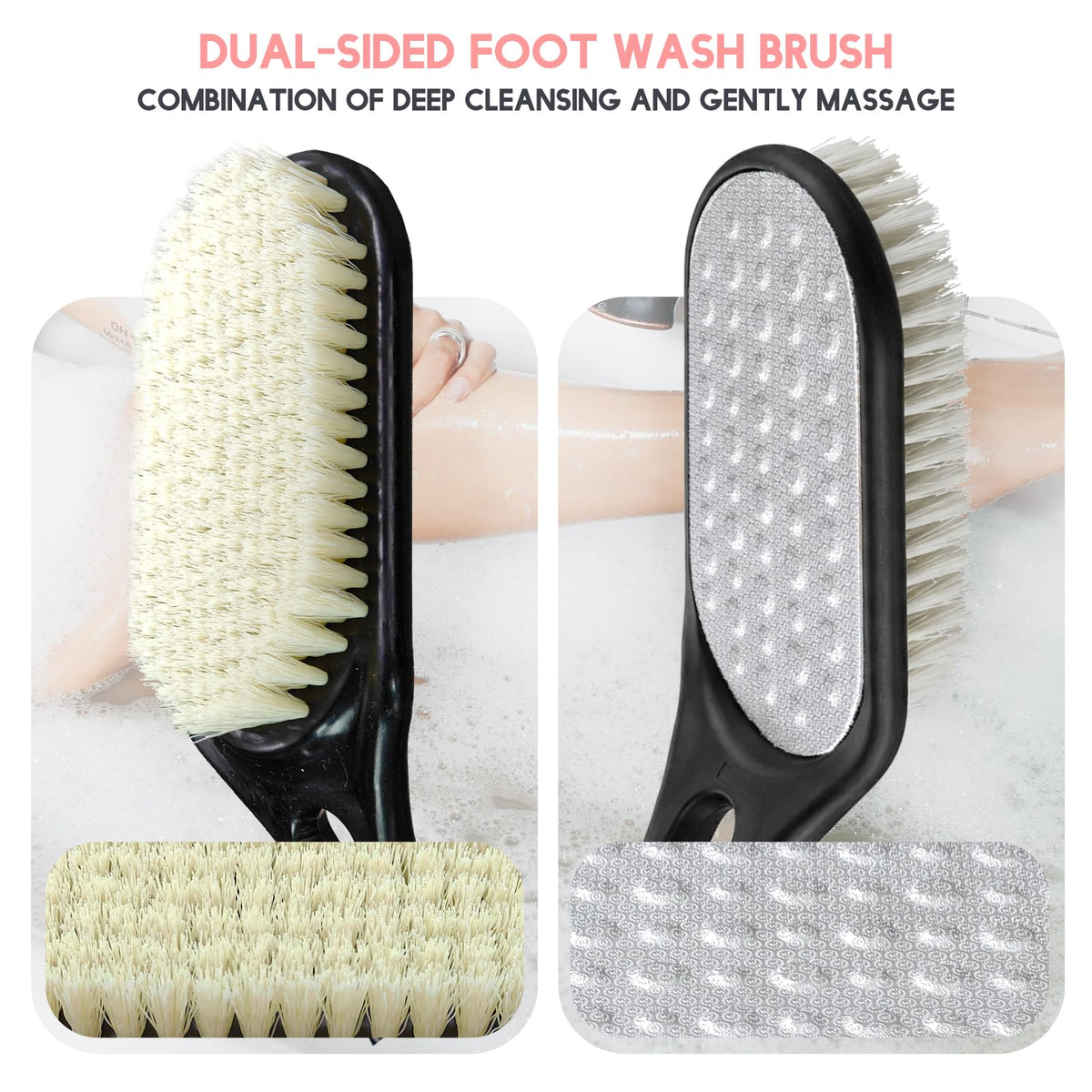 BTideas ergonomic non-slip handle enhances grip in wet conditions.