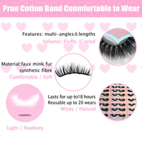 BTLLSSH 3D5D fluffy volume eyelashes add fullness without heaviness