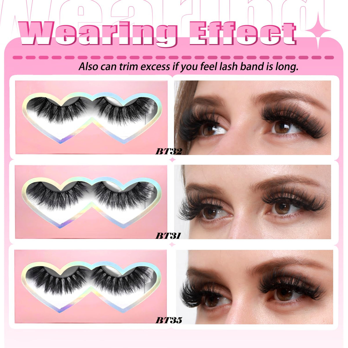 BTLLSSH 3D5D reusable strip lashes you can wear again and again