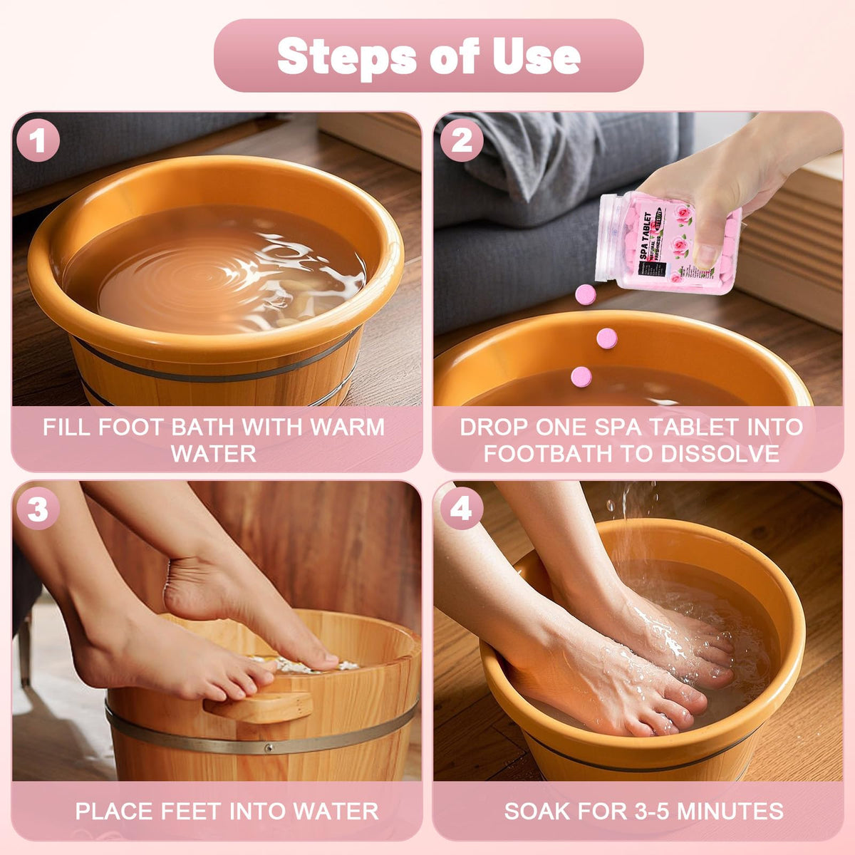 BTTEUYE foot care tablets for professional or personal spa use.