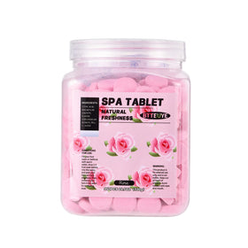 BTTEUYE spa foot bath tablets packaging shown for at-home pedicure setup.