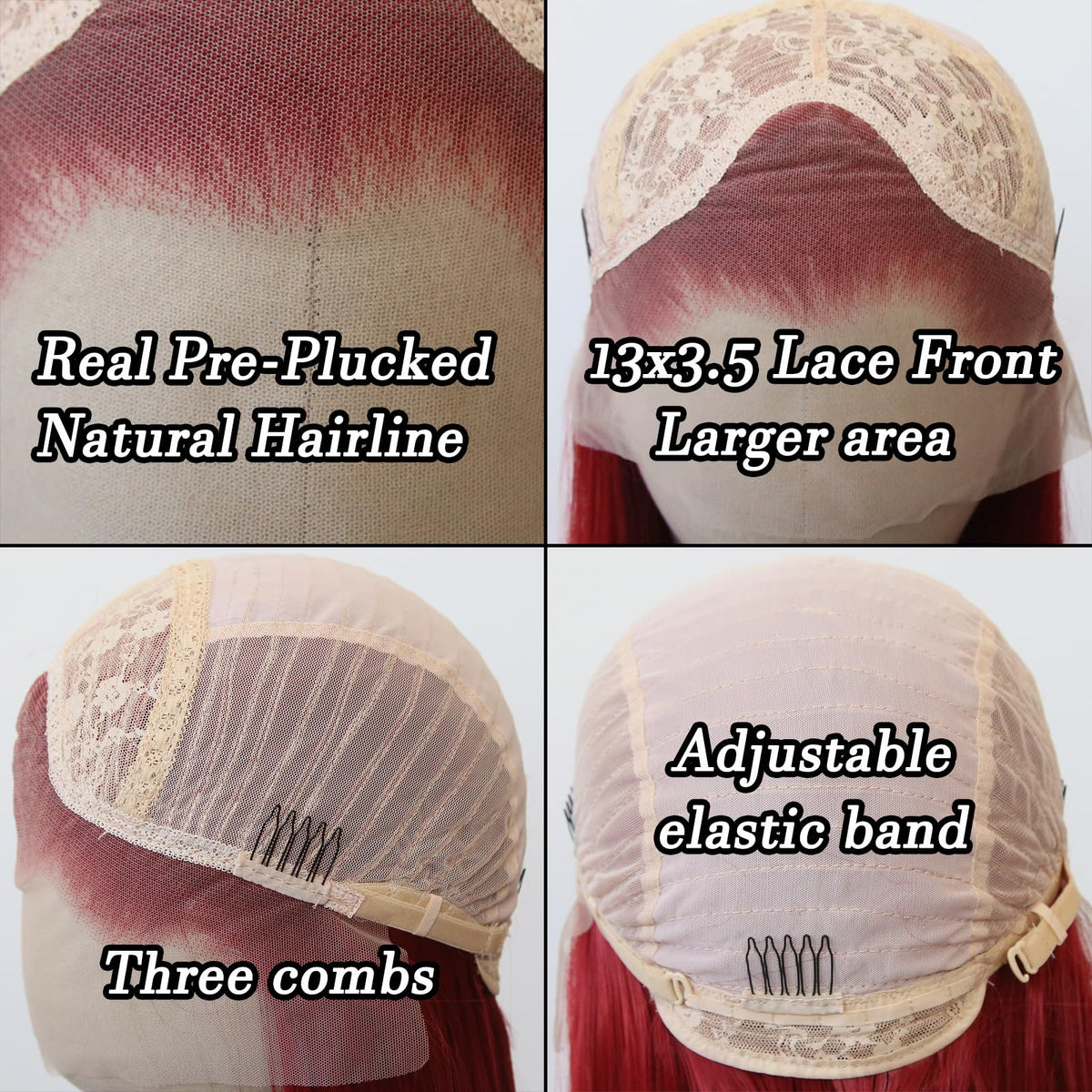 BTWTRY Ginger Brown lace front wig glueless fit for easy wear
