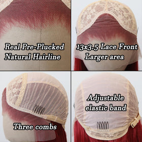 BTWTRY Ginger Brown lace front wig glueless fit for easy wear