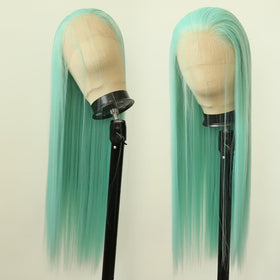 BTWTRY mint green wig ready for ponytails and updos.