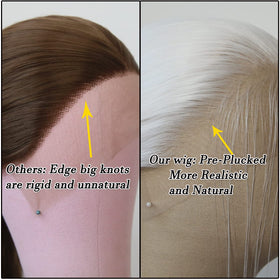 BTWTRY pre-plucked lace-front wig with hand-tied 13x3.5 inch cap for realistic styling