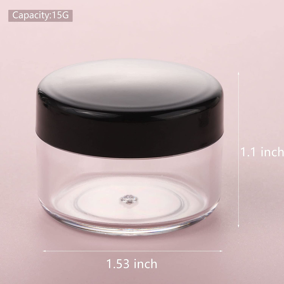 BTYMS 15g cosmetic jars with lids for secure, portable toiletries