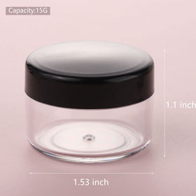BTYMS 15g cosmetic jars with lids for secure, portable toiletries
