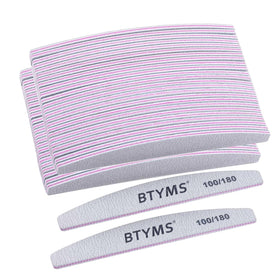BTYMS 50-pcs nail files with double-sided grit for versatile shaping and finishing.