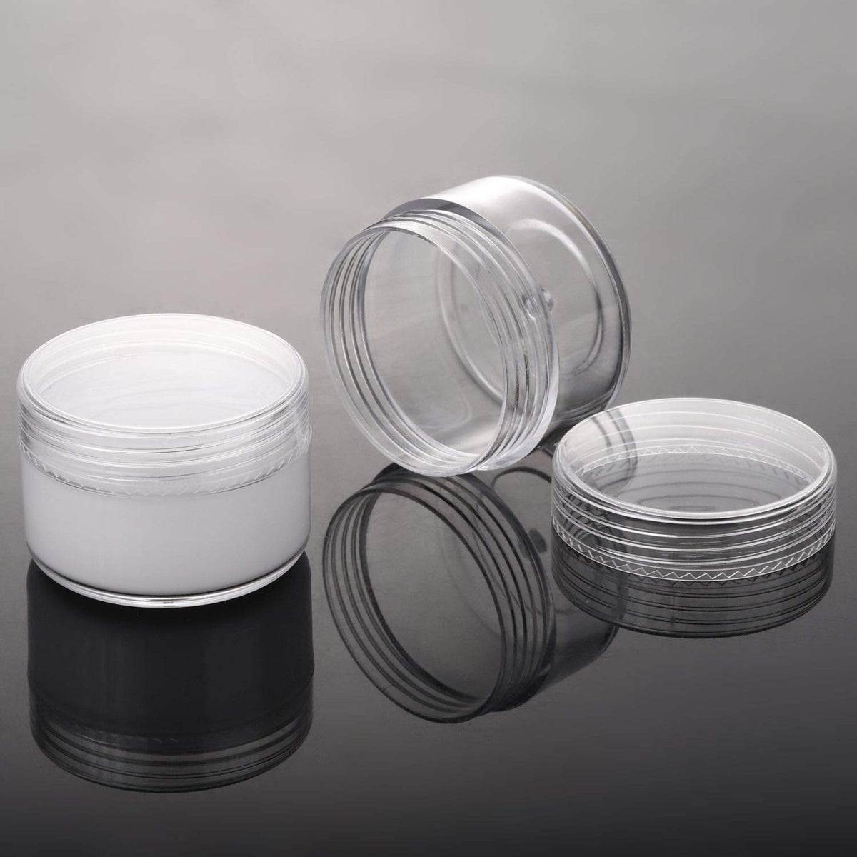 BTYMS compact cosmetic jar with lid, ideal for on-the-go makeup storage.
