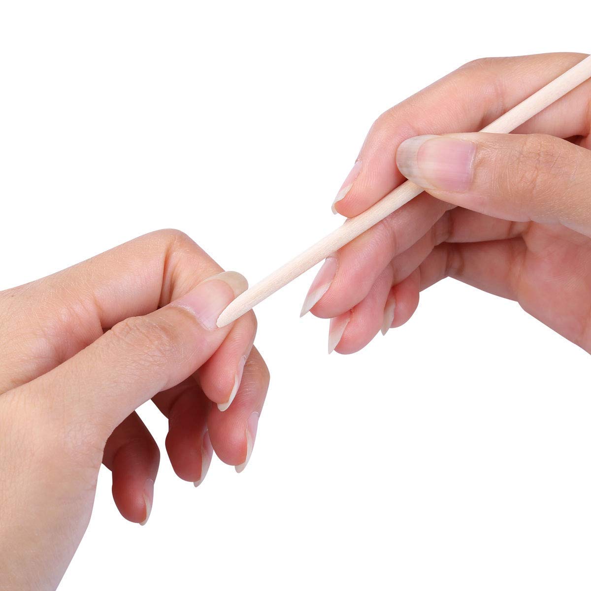 BTYMS double-ended cuticle pusher with bevel and point tips for versatile nail care