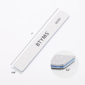 BTYMS double-sided emery boards ideal for smoothing edges and removing gel on acrylic nails