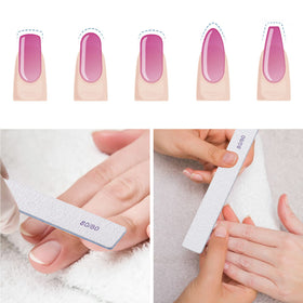 BTYMS 100-count set of reusable emery boards for home or salon