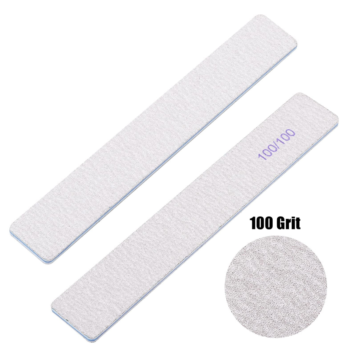 BTYMS double-sided emery board offering two textures for filing and buffing nails.