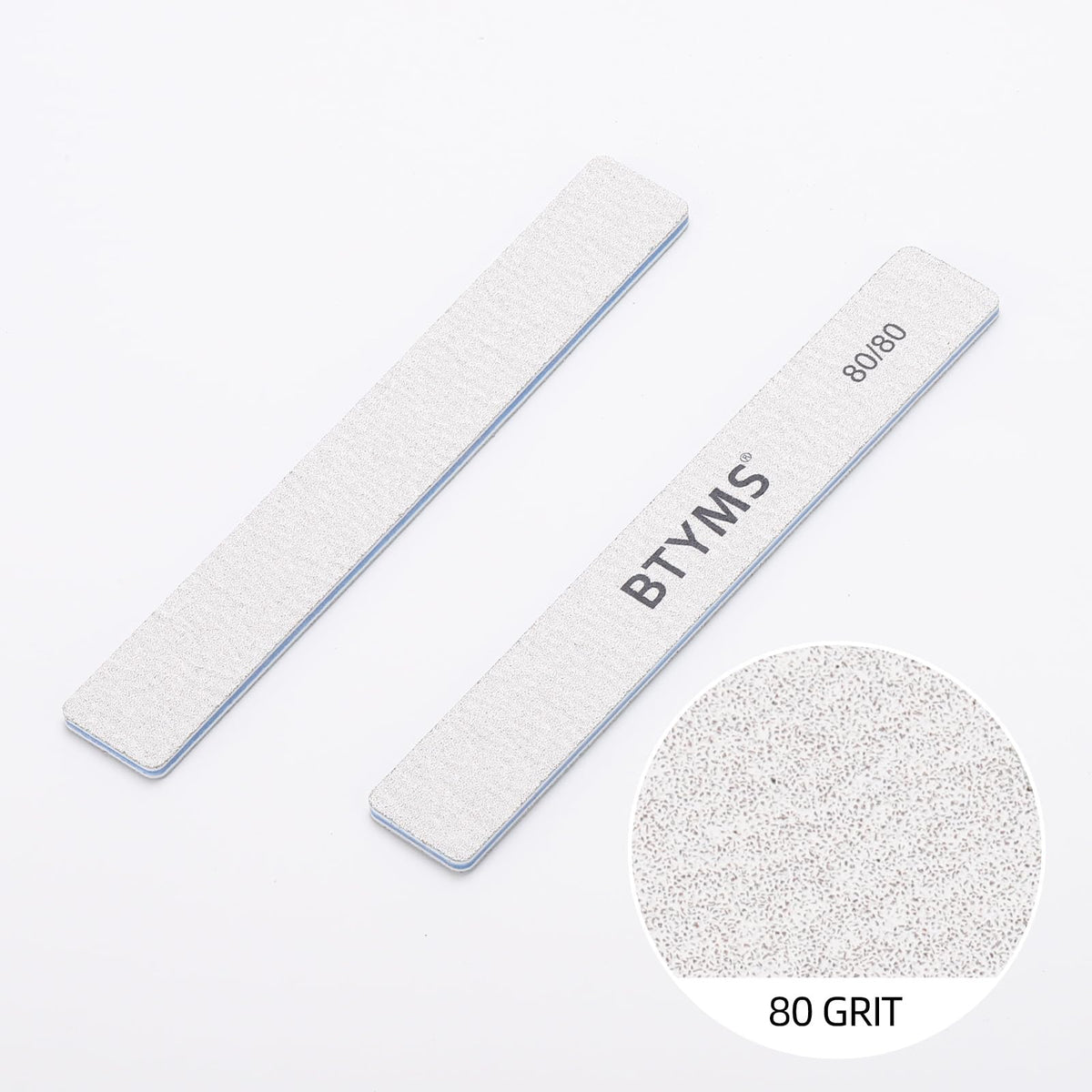 BTYMS 80/80 grit files remove ridges and prep nails for extensions
