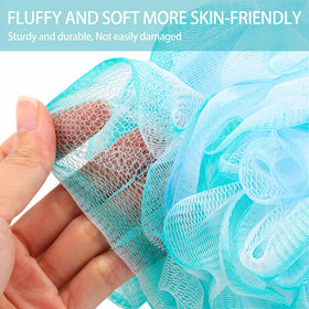 BTYMS six color loofahs on display for personal choice