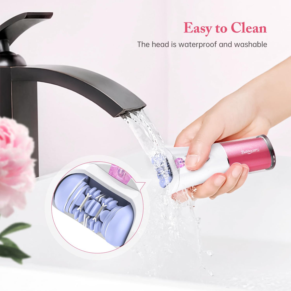 Bubbacare cordless travel epilator is ideal for on-the-go grooming.
