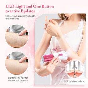 Bubbacare smooth glide epilator arms delivers gentle results on fine hairs.