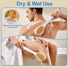 BUBBLEDANCE Patented design ensuring durable back scrubber