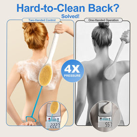 BUBBLEDANCE Quick-dry, rust-proof back scrubber design