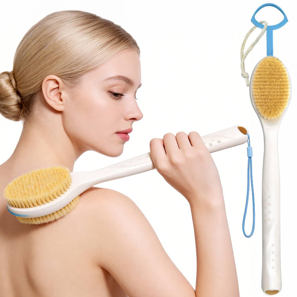 BUBBLEDANCE Extendable Back Scrubber with extended handle for full back reach