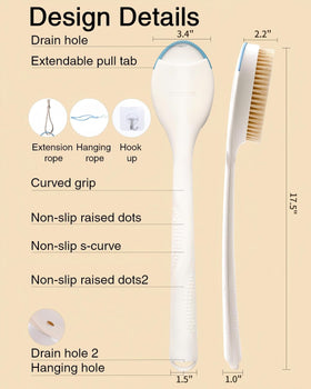 BUBBLEDANCE wide-head-exfoliation covers more skin with each stroke