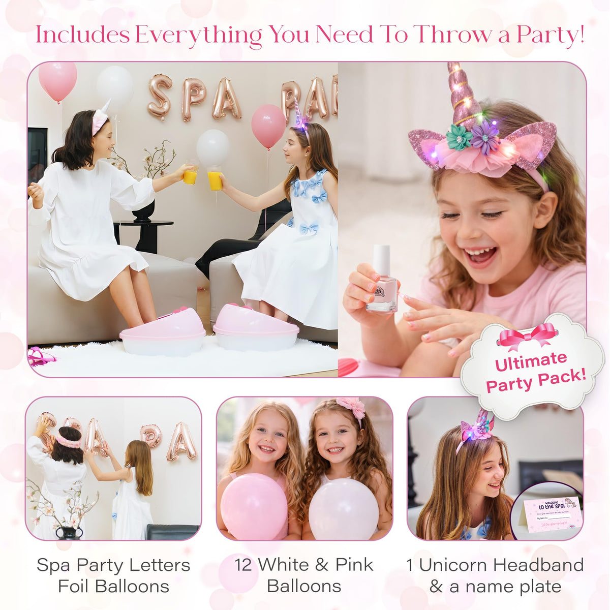 Bubbly Girlz nail spa kit close-up with child-friendly manicure tools