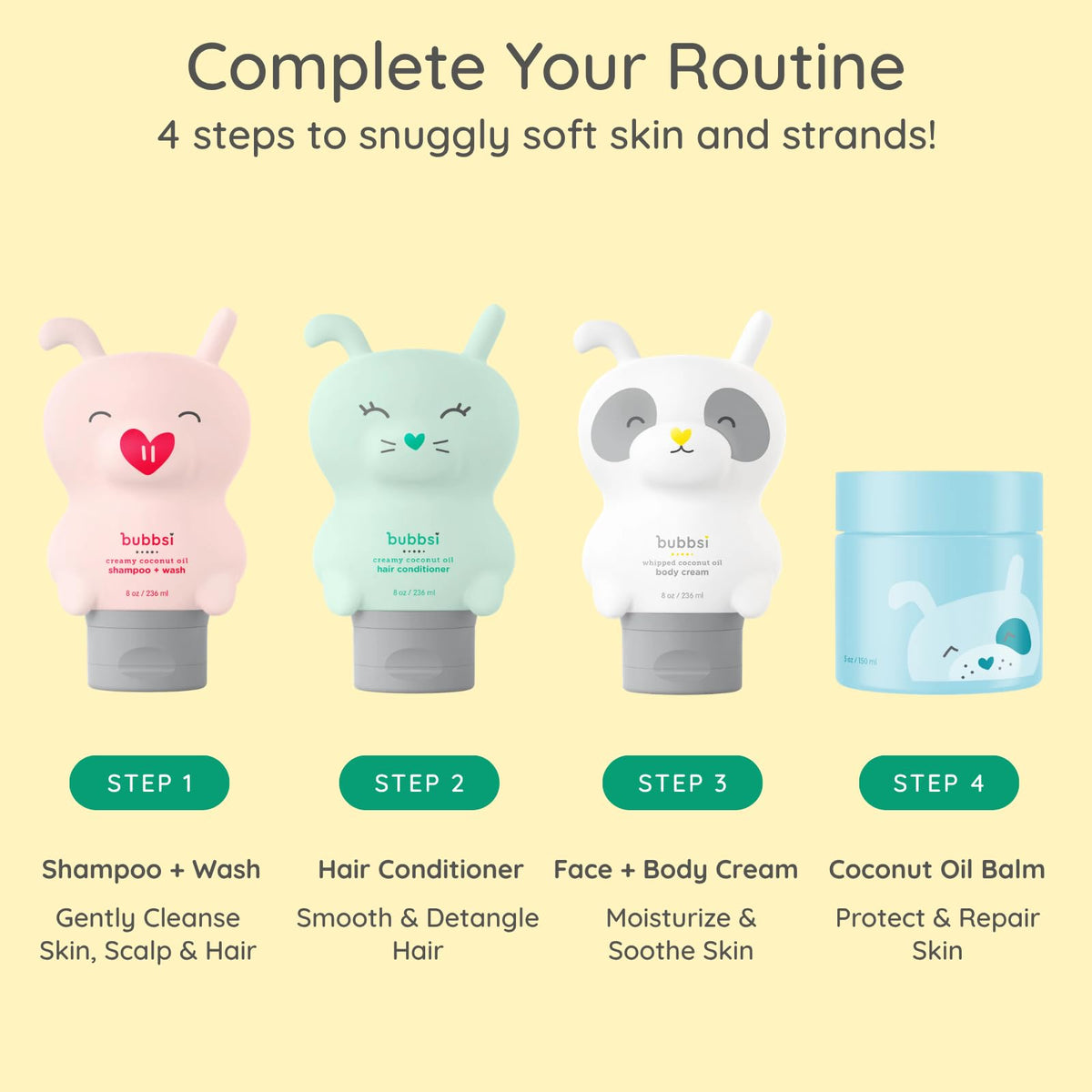 Bubbsi label with pediatrician and dermatologist testing on the bottle.