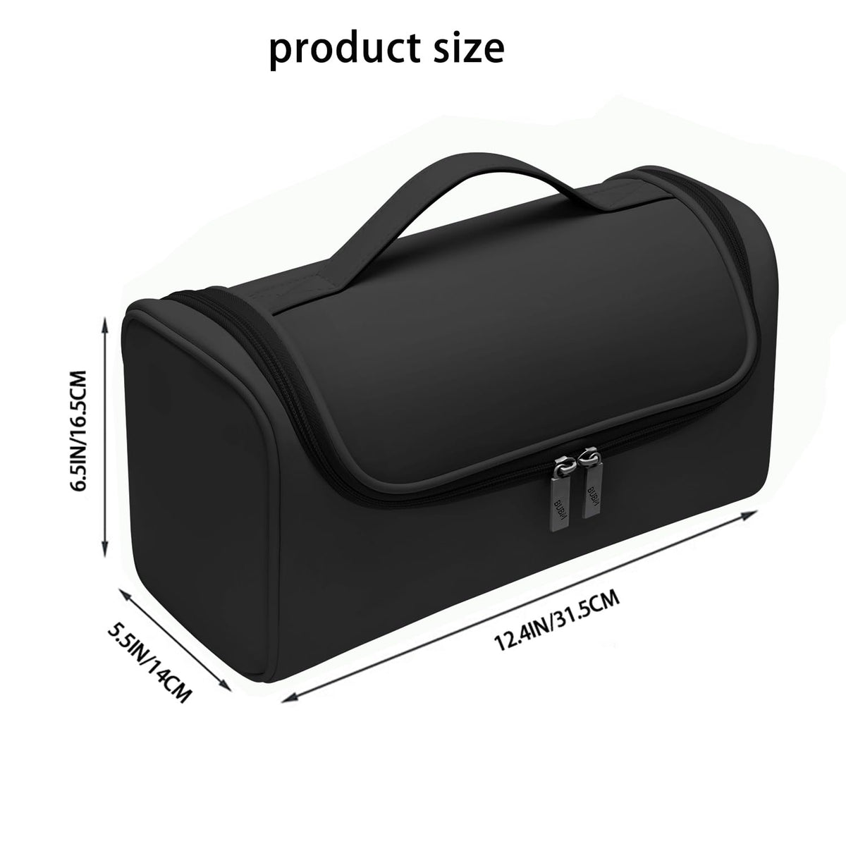 BUBM Airwrap durable metal zippers ensure long-lasting use.