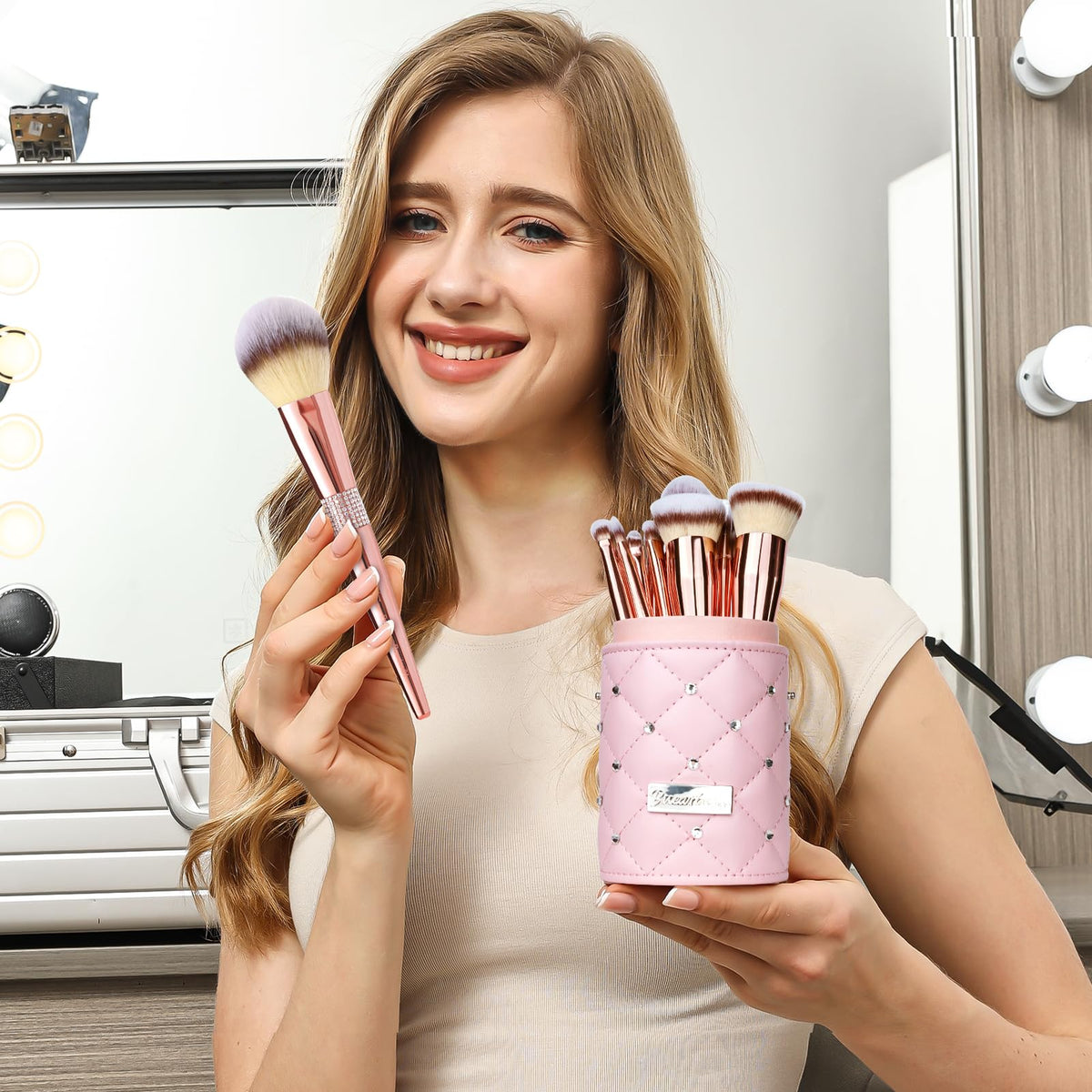 Bueart Design foundation brush close-up with ultra-soft bristles for even coverage