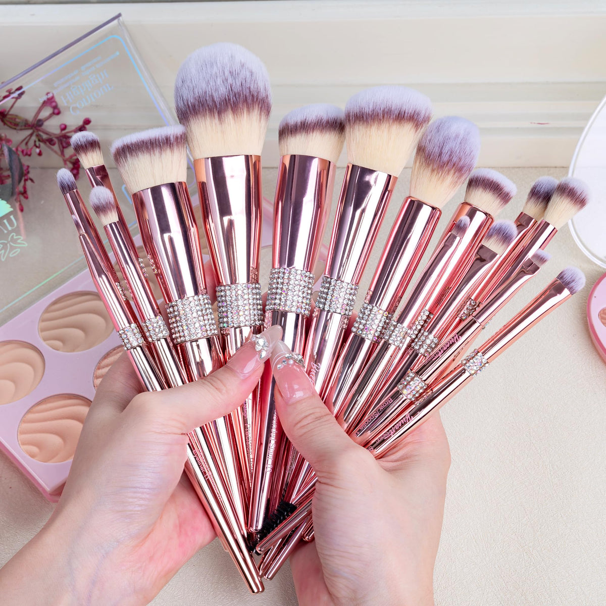 Bueart Design powder brush close-up for soft-set finish