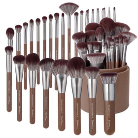 Bueart Design 26-piece brush set displayed with extra-large holder for organization.