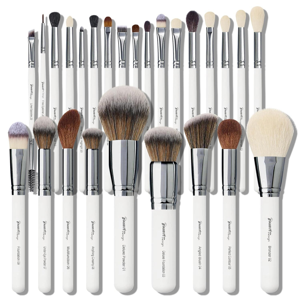 Bueart Design 26-piece brush set for flawless makeup application.
