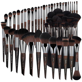 Bueart Design 38-piece brush set with large holder keeping vanity organized for easy access