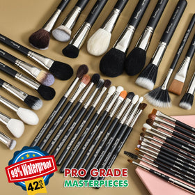 BUEART DESIGN 42Pcs horse hair brushes for precise texture layering
