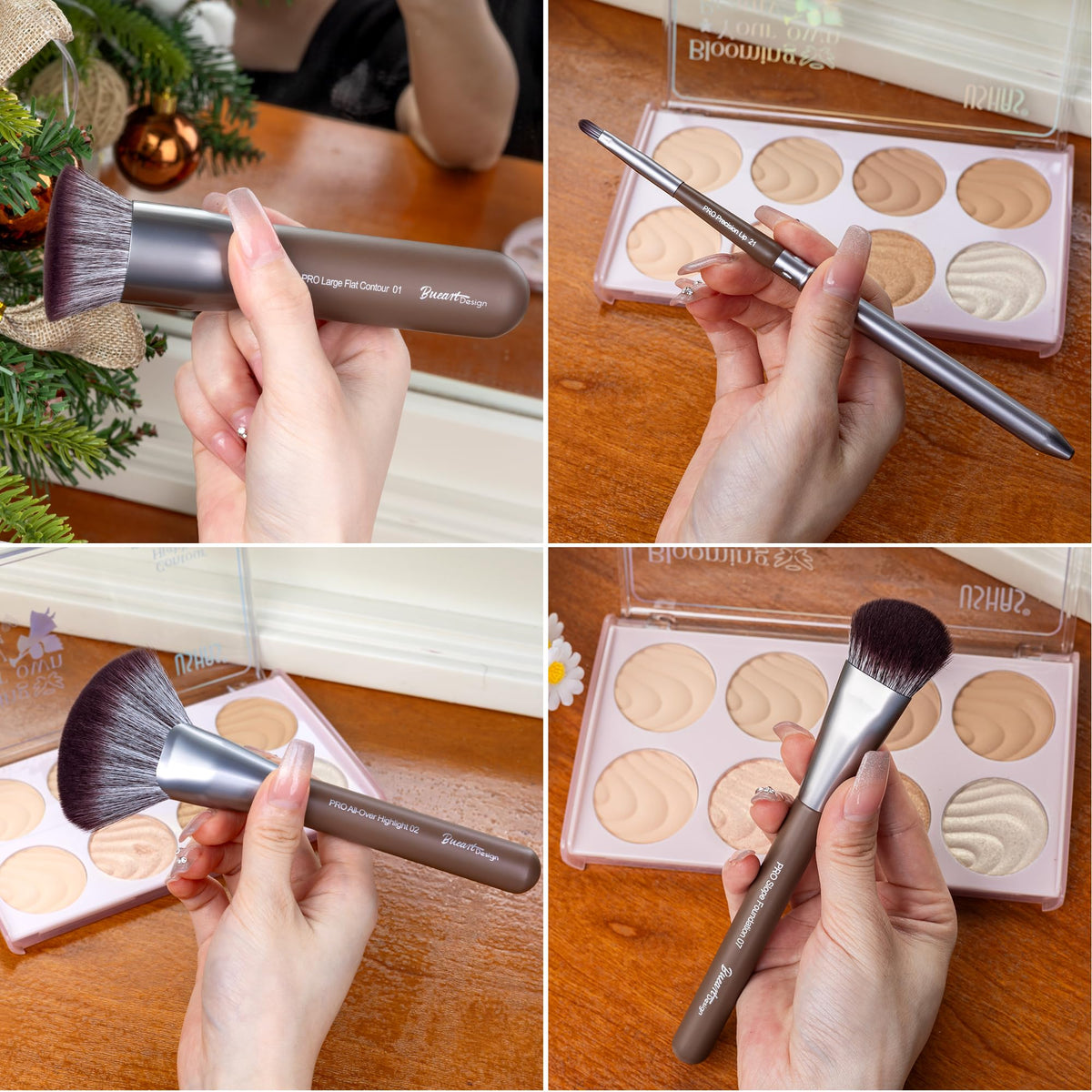 Bueart Design durable handle and ferrule construction withstands frequent washes.
