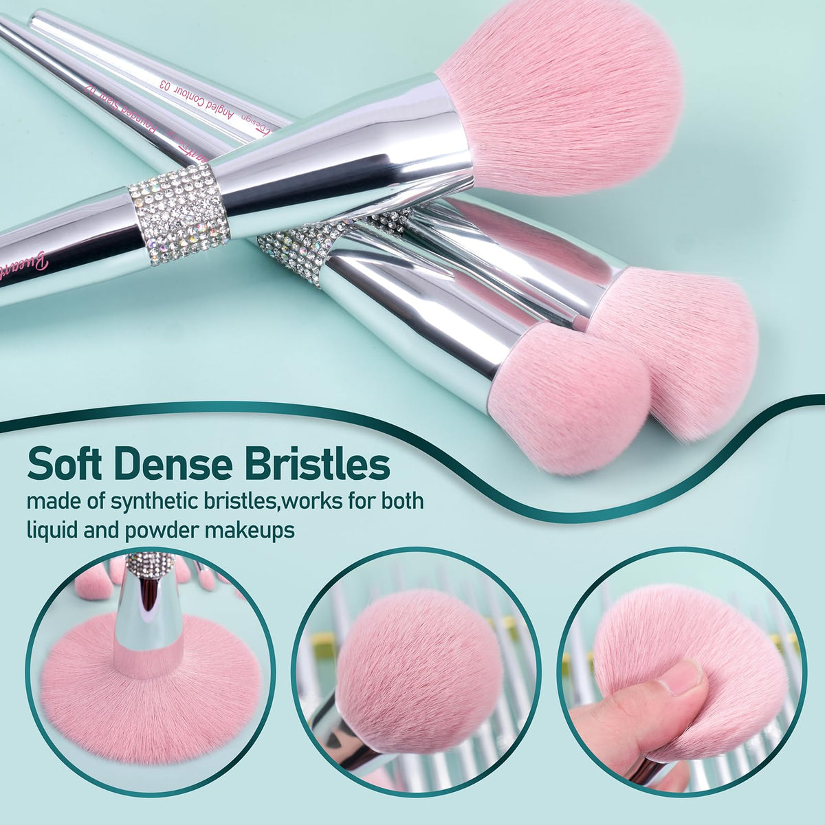 Bueart Design eye shader brush for accurate lid shading.