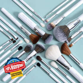 Bueart Design professional brushes shown for versatile makeup looks.