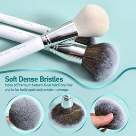 Bueart Design soft bristles blend powder and foundation smoothly.