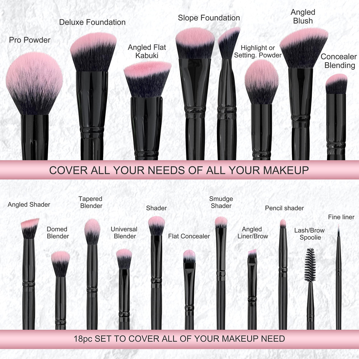 Bueart Design tapered highlighter brush for soft, luminous glow
