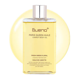 Bueno+ Paris Queen Carrot Oil bottle with fast-absorbing, non-greasy finish.